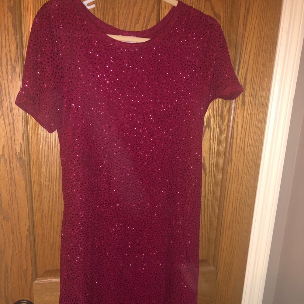 Lularoe maroon sequin Carly size M